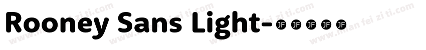 Rooney Sans Light字体转换
